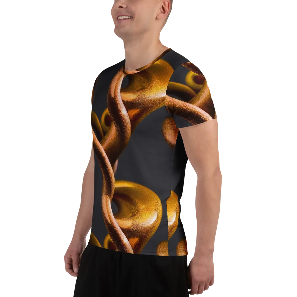 Amber Tangle on Men's Athletic T-Shirt — Left