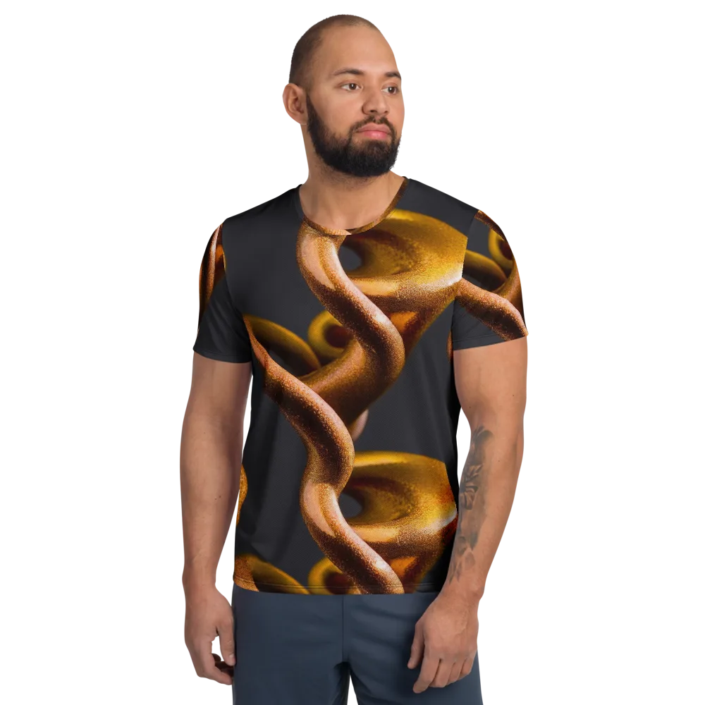 Amber Tangle on Men's Athletic T-Shirt — Front