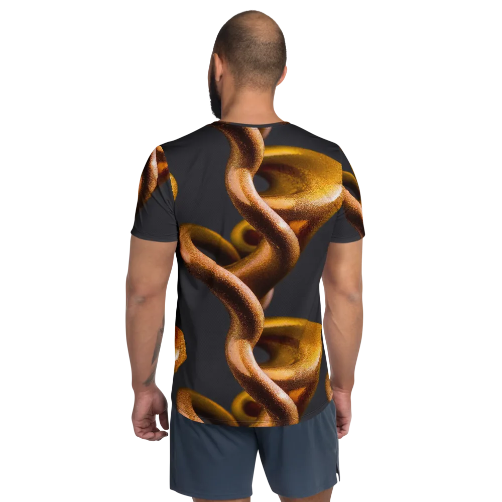 Amber Tangle on Men's Athletic T-Shirt — Back
