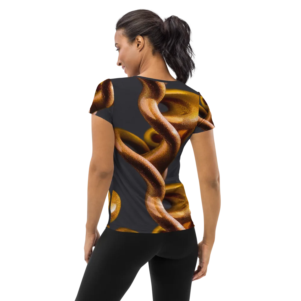 Amber Tangle on Women's Athletic T-Shirt — Back