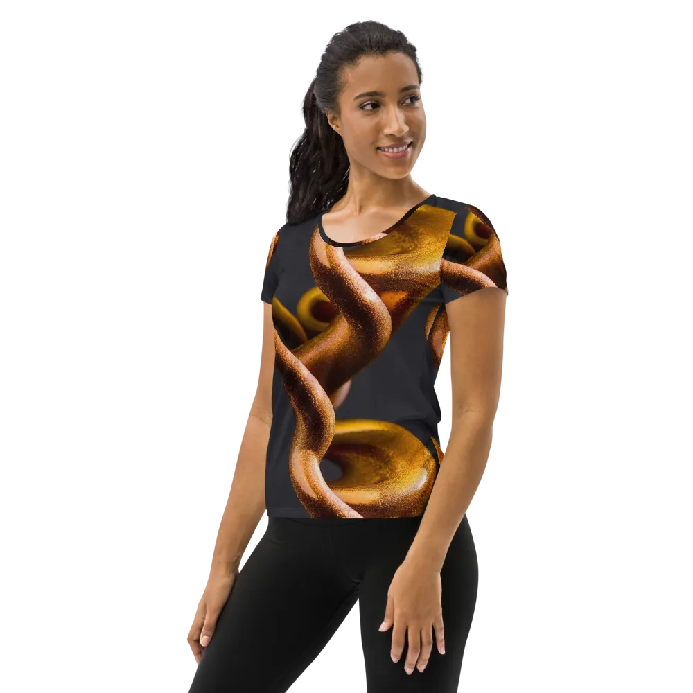 Amber Tangle on Women's Athletic T-Shirt — Left