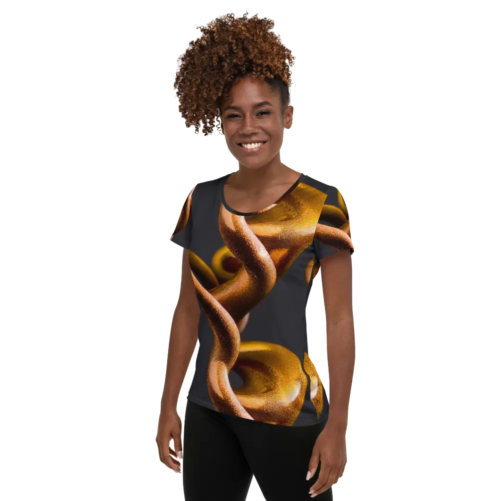 Amber Tangle on Women's Athletic T-Shirt — Left