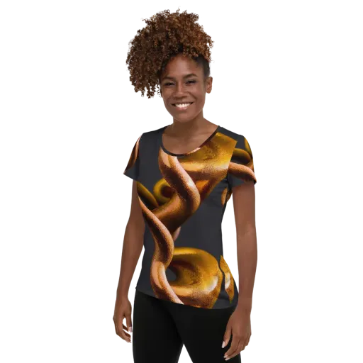 Amber Tangle on a Women's Athletic T-Shirt