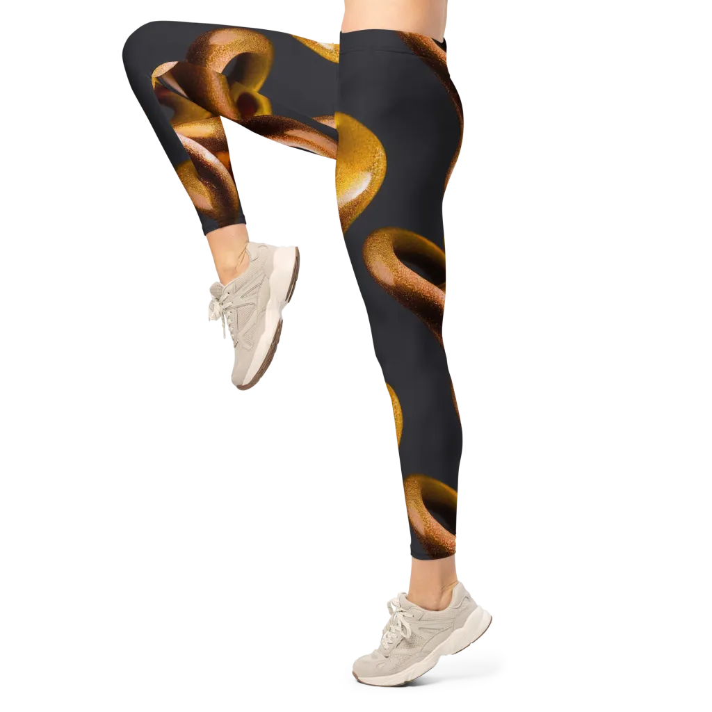 Amber Tangle on Leggings — Left