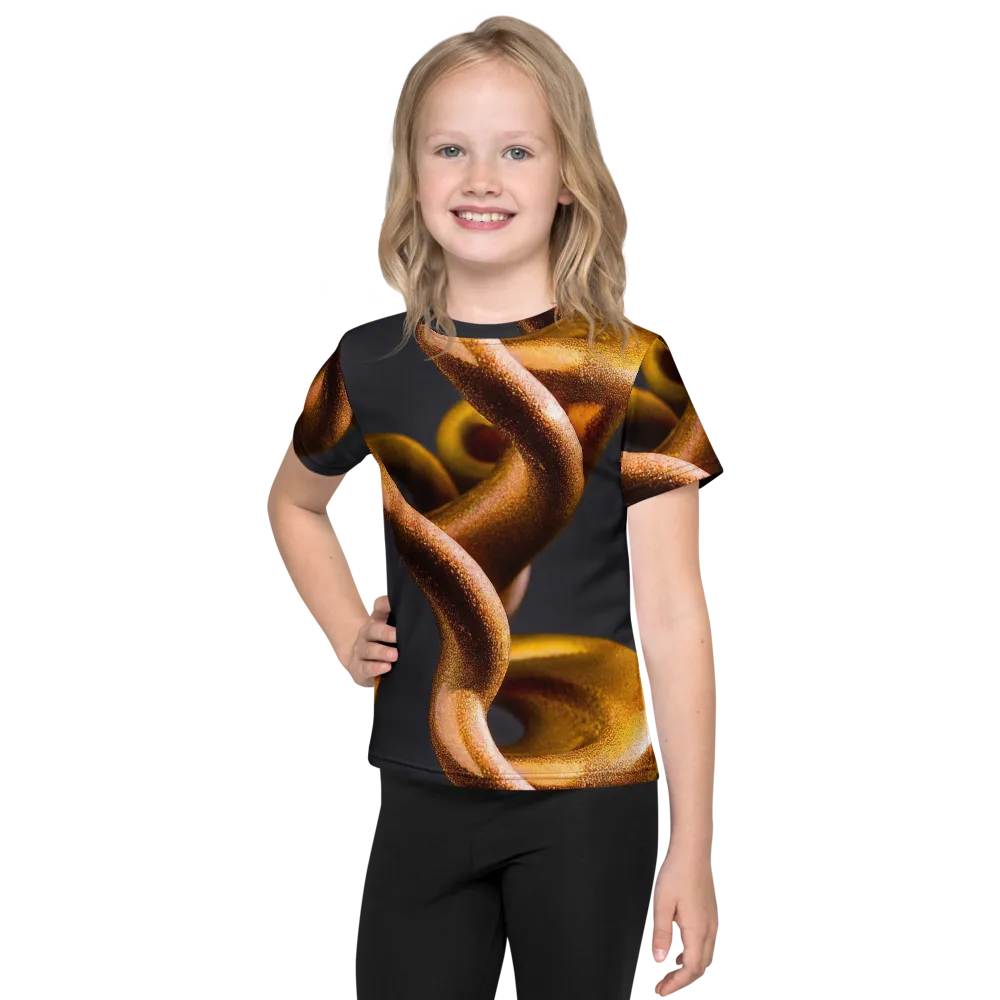 Amber Tangle on Kids Crew Neck T-Shirt — Front