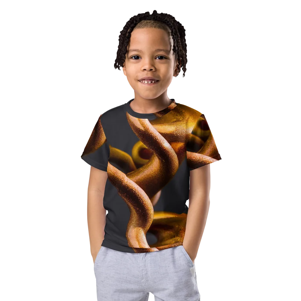 Amber Tangle on Kids Crew Neck T-Shirt — Front