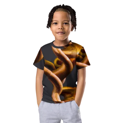 Amber Tangle on a Kids Crew Neck T-Shirt