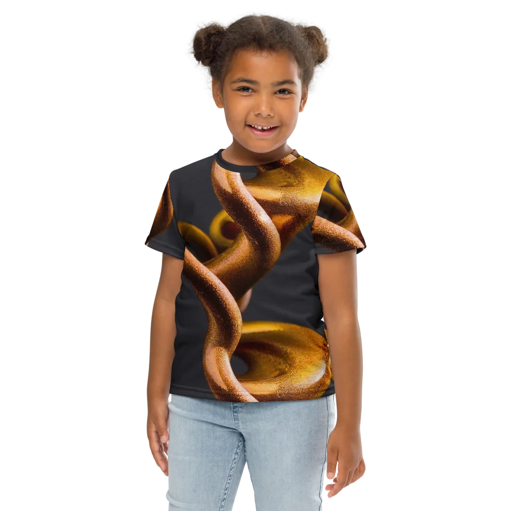 Amber Tangle on Kids Crew Neck T-Shirt — Front