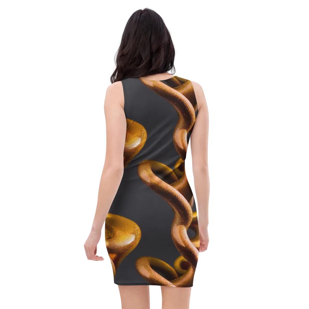 Amber Tangle on Bodycon Dress — Back