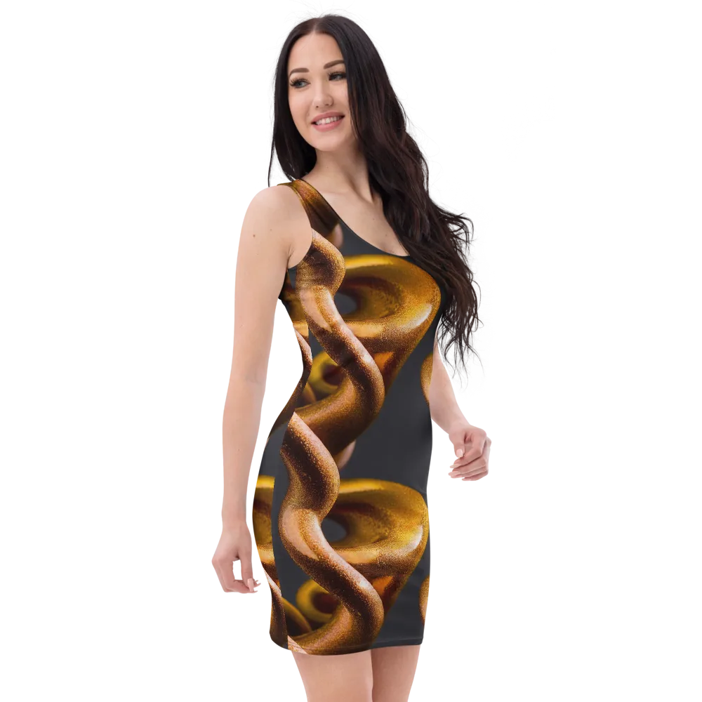 Amber Tangle on Bodycon Dress — Right Front