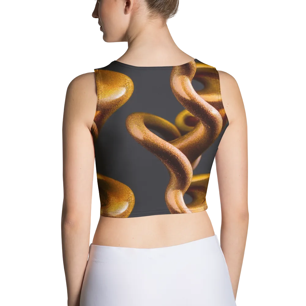 Amber Tangle on Crop Top — Back