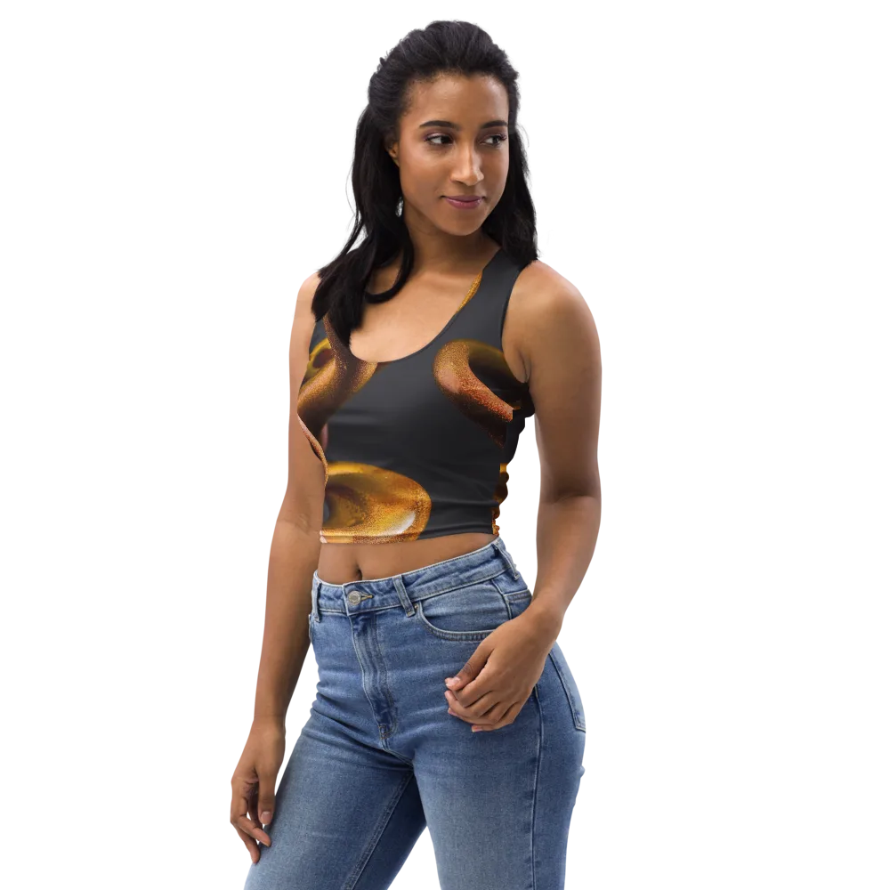 Amber Tangle on Crop Top — Left Front