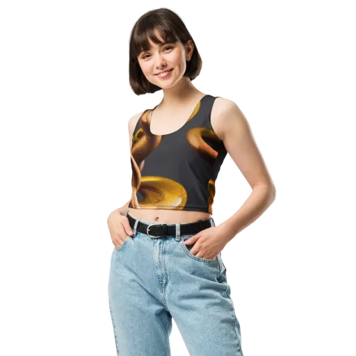 Amber Tangle on a Crop Top