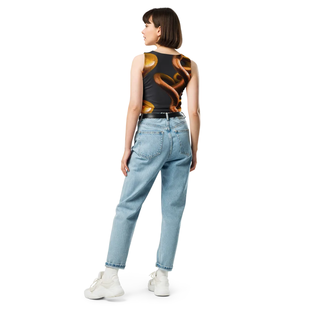 Amber Tangle on Crop Top — Back