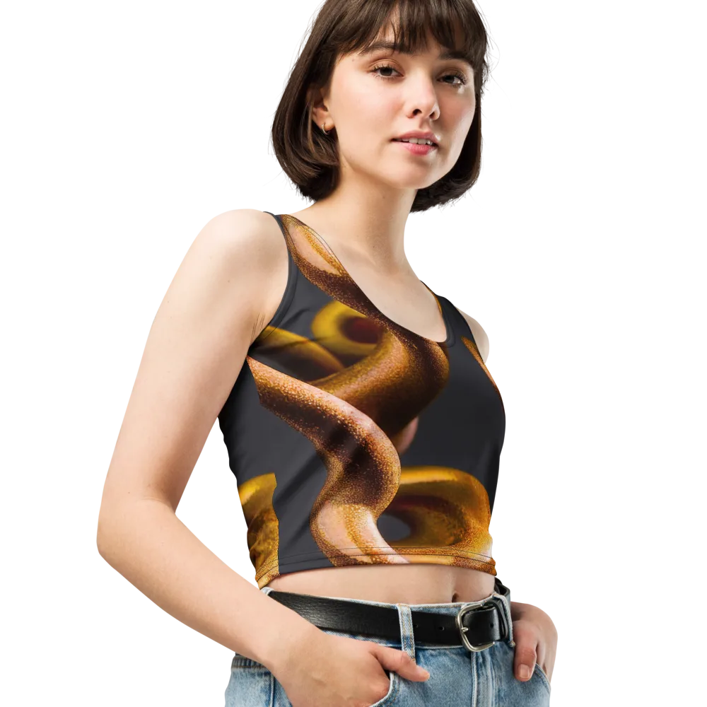 Amber Tangle on Crop Top — Right Front