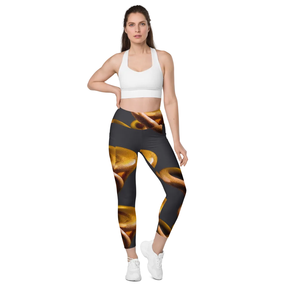 Amber Tangle on Leggings with Pockets — Front