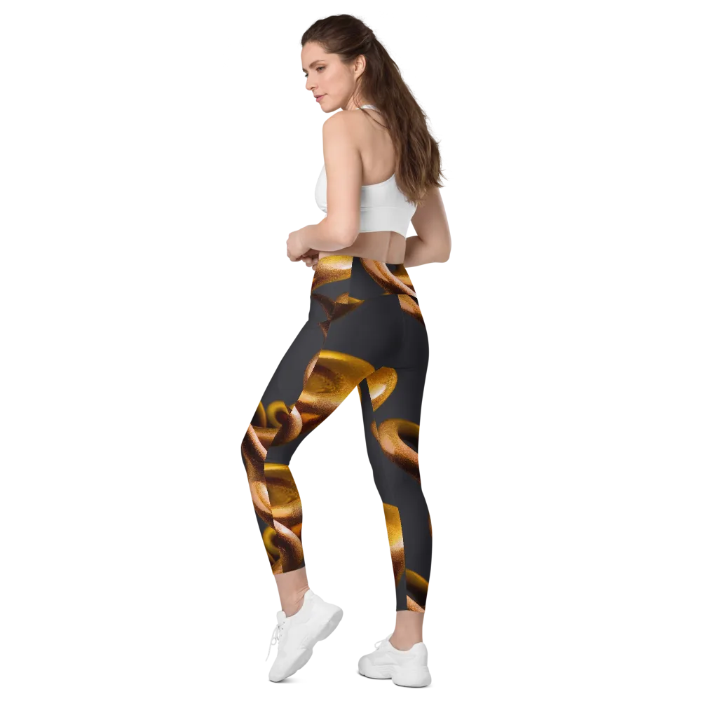 Amber Tangle on Leggings with Pockets — Left Back