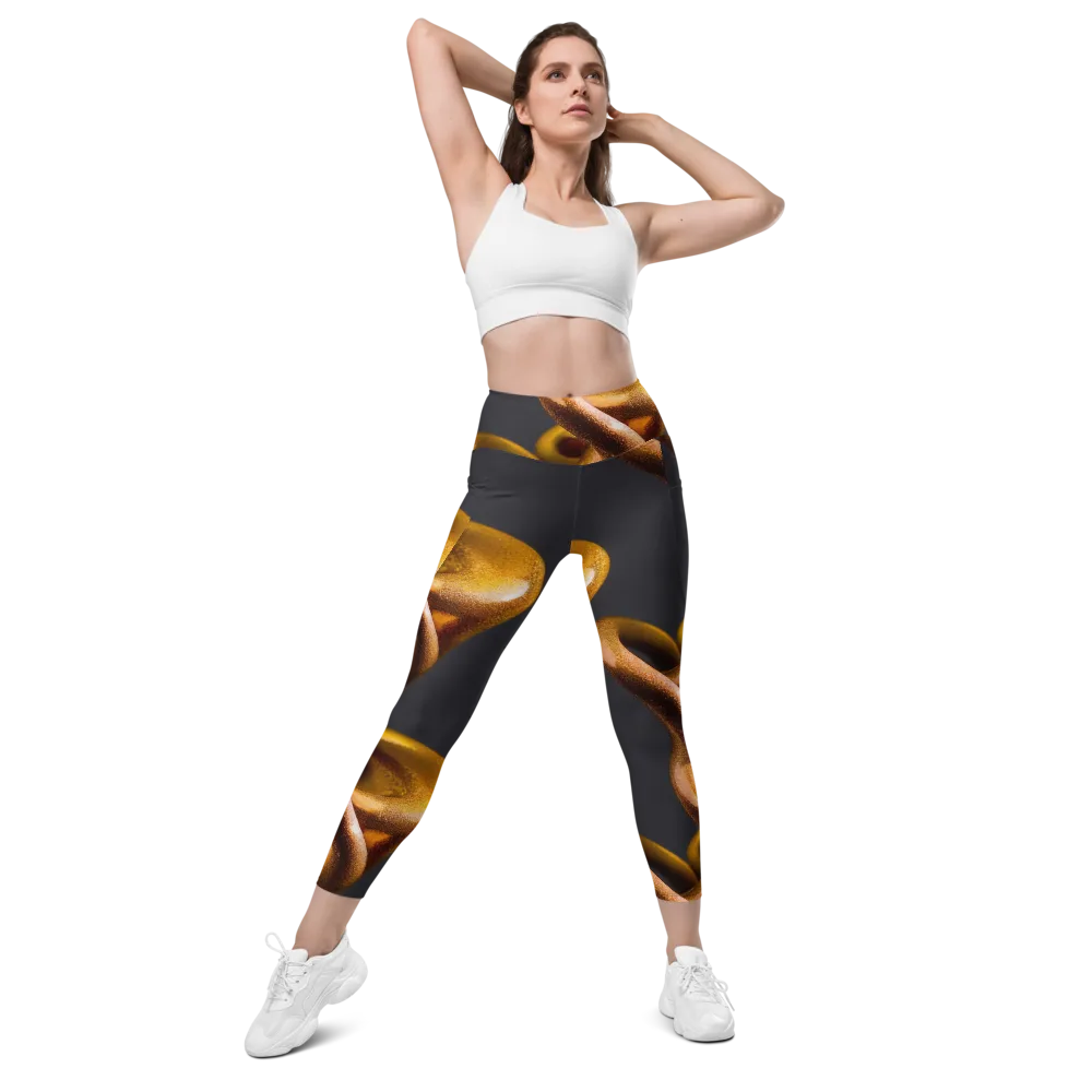Amber Tangle on Leggings with Pockets — Front