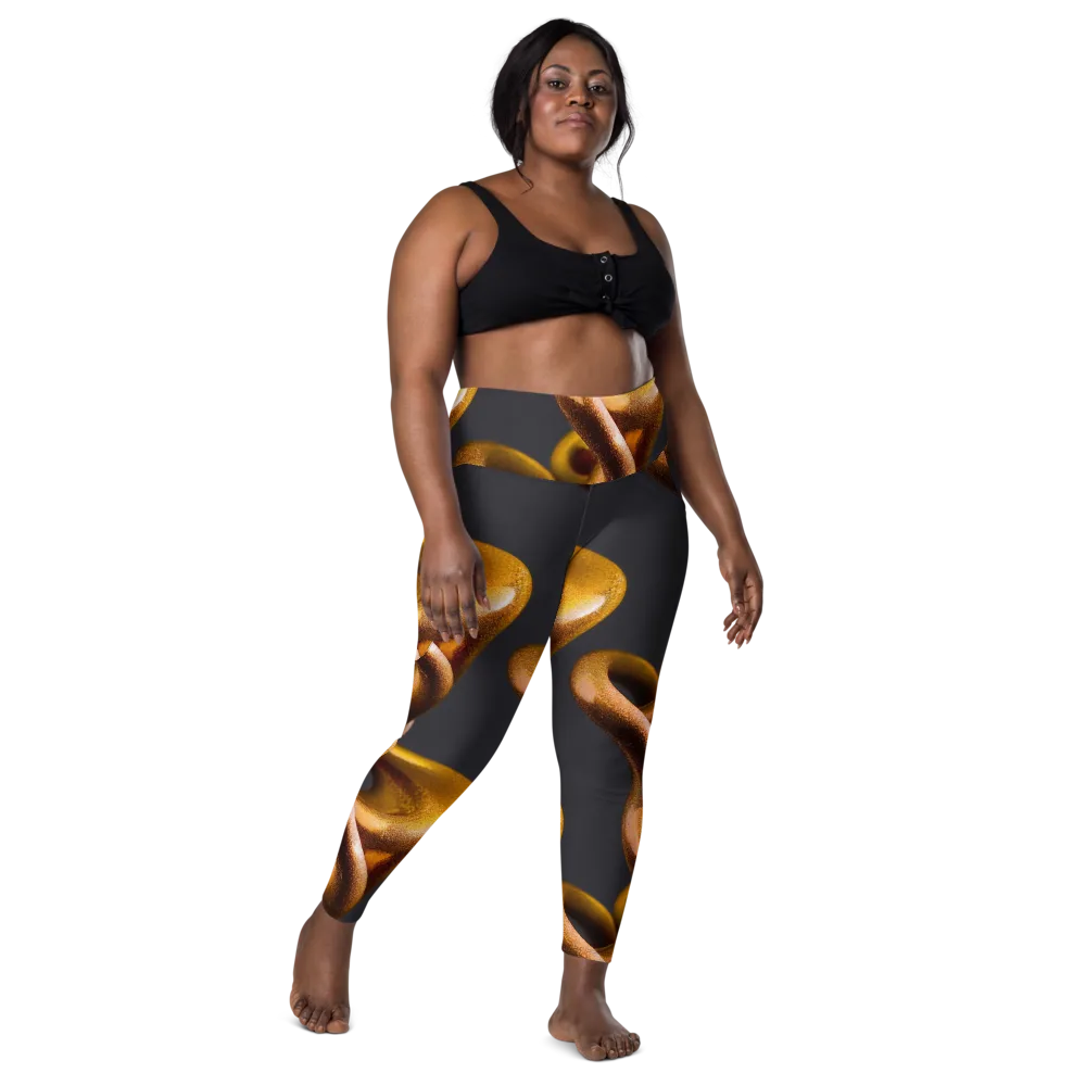 Amber Tangle on Leggings with Pockets — Front