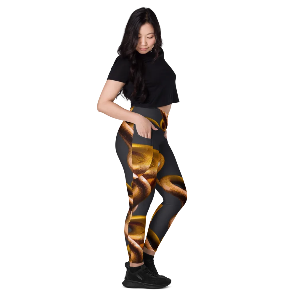 Amber Tangle on Leggings with Pockets — Right