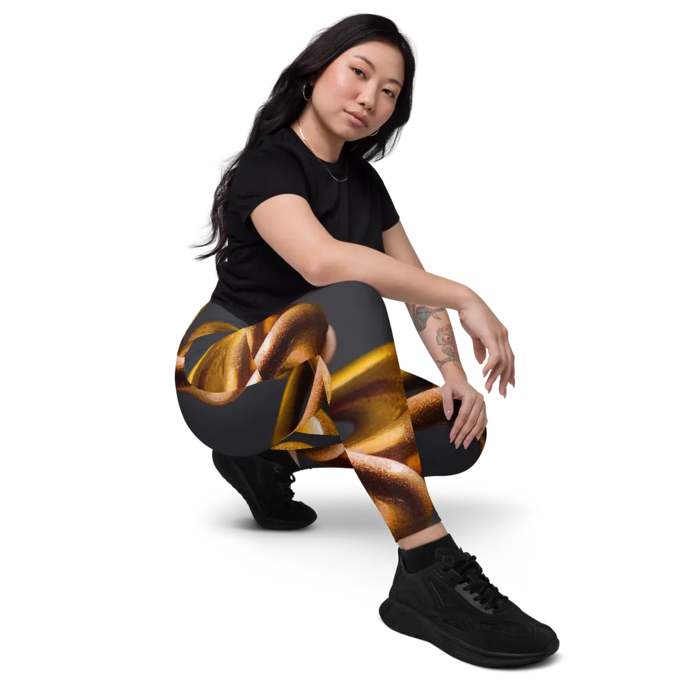 Amber Tangle on Leggings with Pockets — Right Front