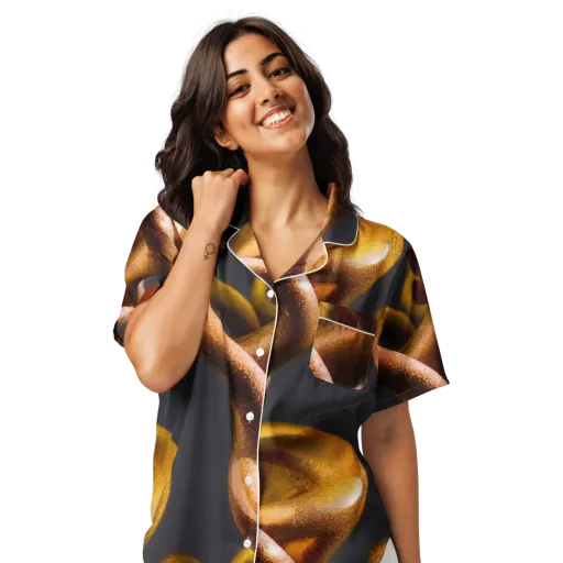 Amber Tangle on a Women's Short Sleeve Pajama Top