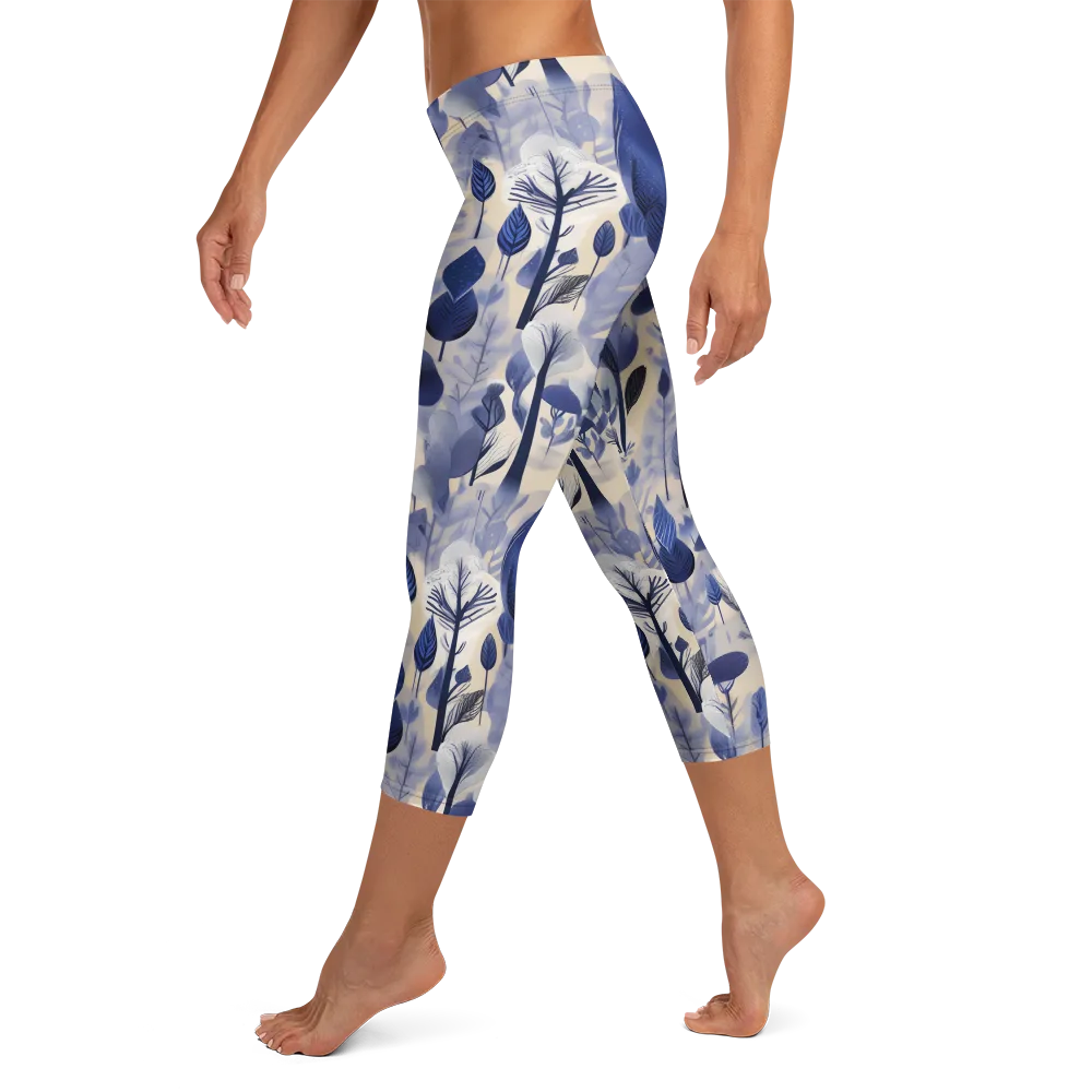 Bluewood Reverie on Capri Leggings — Left
