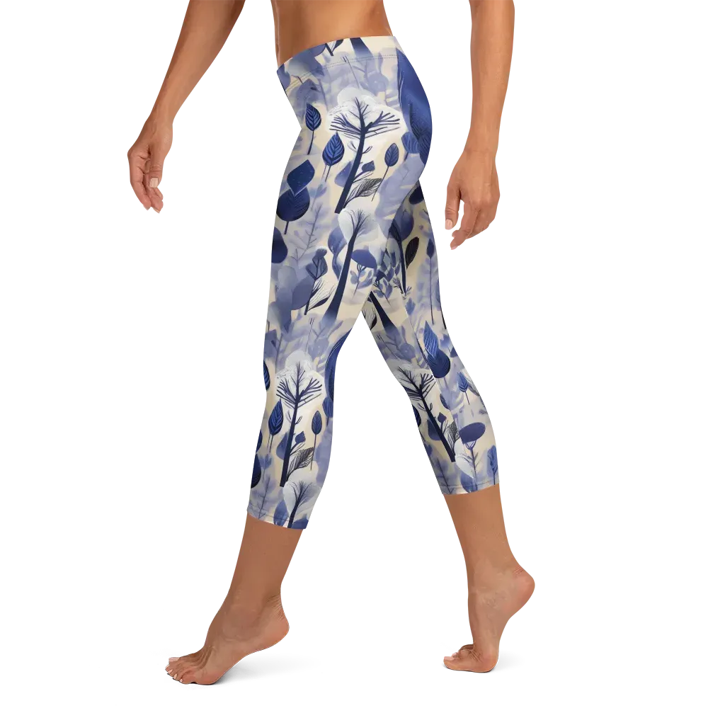 Bluewood Reverie on Capri Leggings — Left