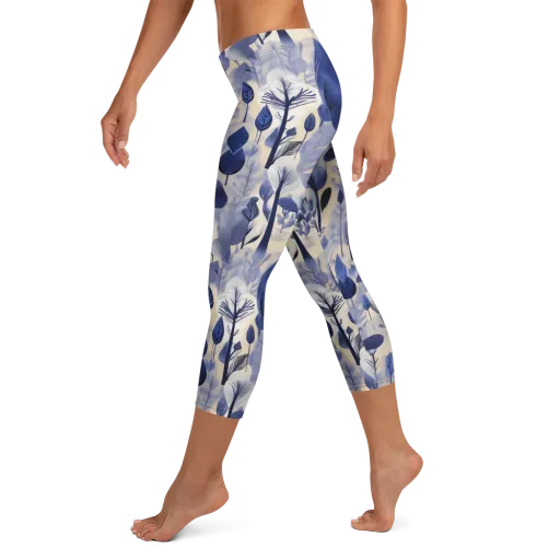 Bluewood Reverie on a Capri Leggings