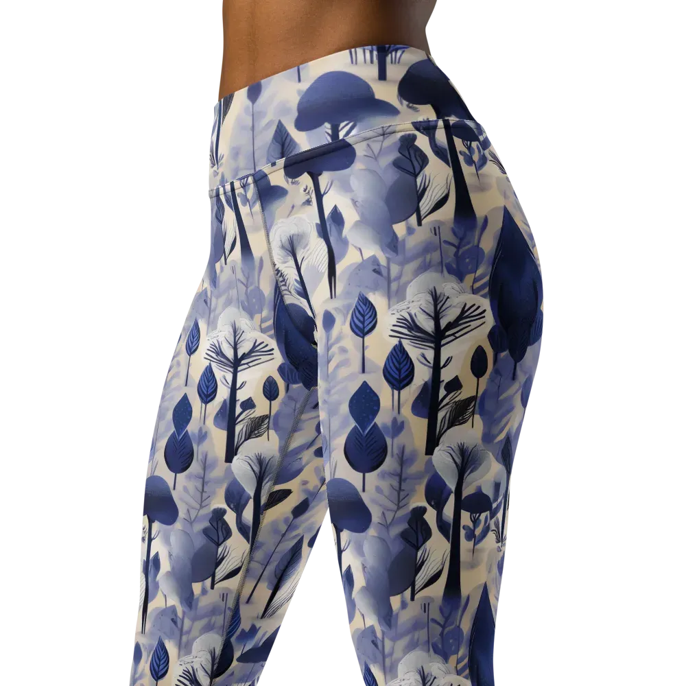 Bluewood Reverie on Yoga Leggings — Left Front