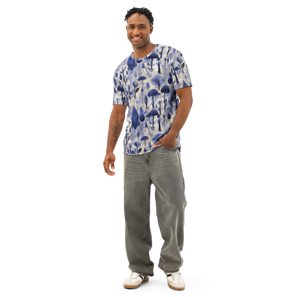 Bluewood Reverie on Men's Cotton Crew Neck T-Shirt — Front