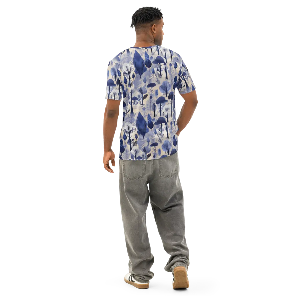 Bluewood Reverie on Men's Cotton Crew Neck T-Shirt — Back