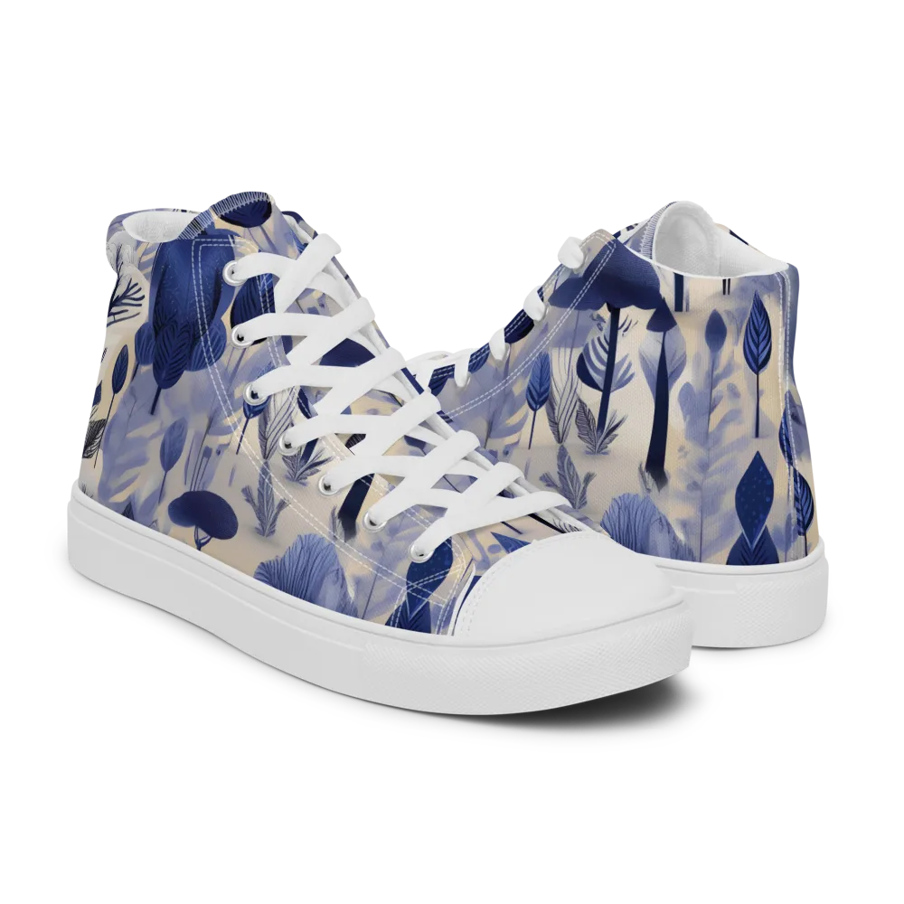 Bluewood Reverie on Men's High Top Canvas Shoes — Right