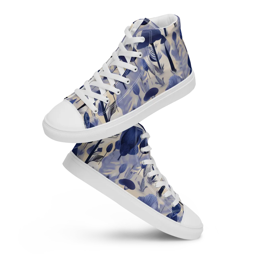 Bluewood Reverie on Men's High Top Canvas Shoes — Front
