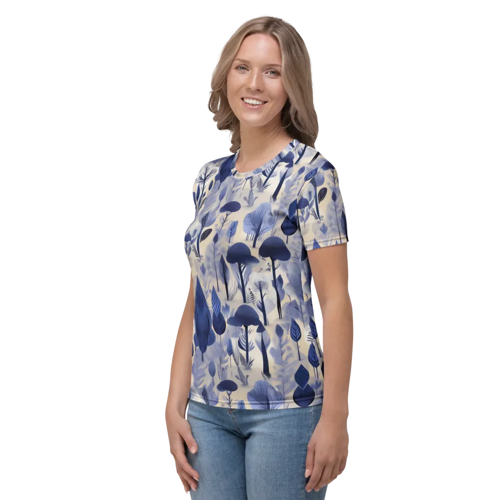 Bluewood Reverie on Women's Crew Neck T-Shirt — Left