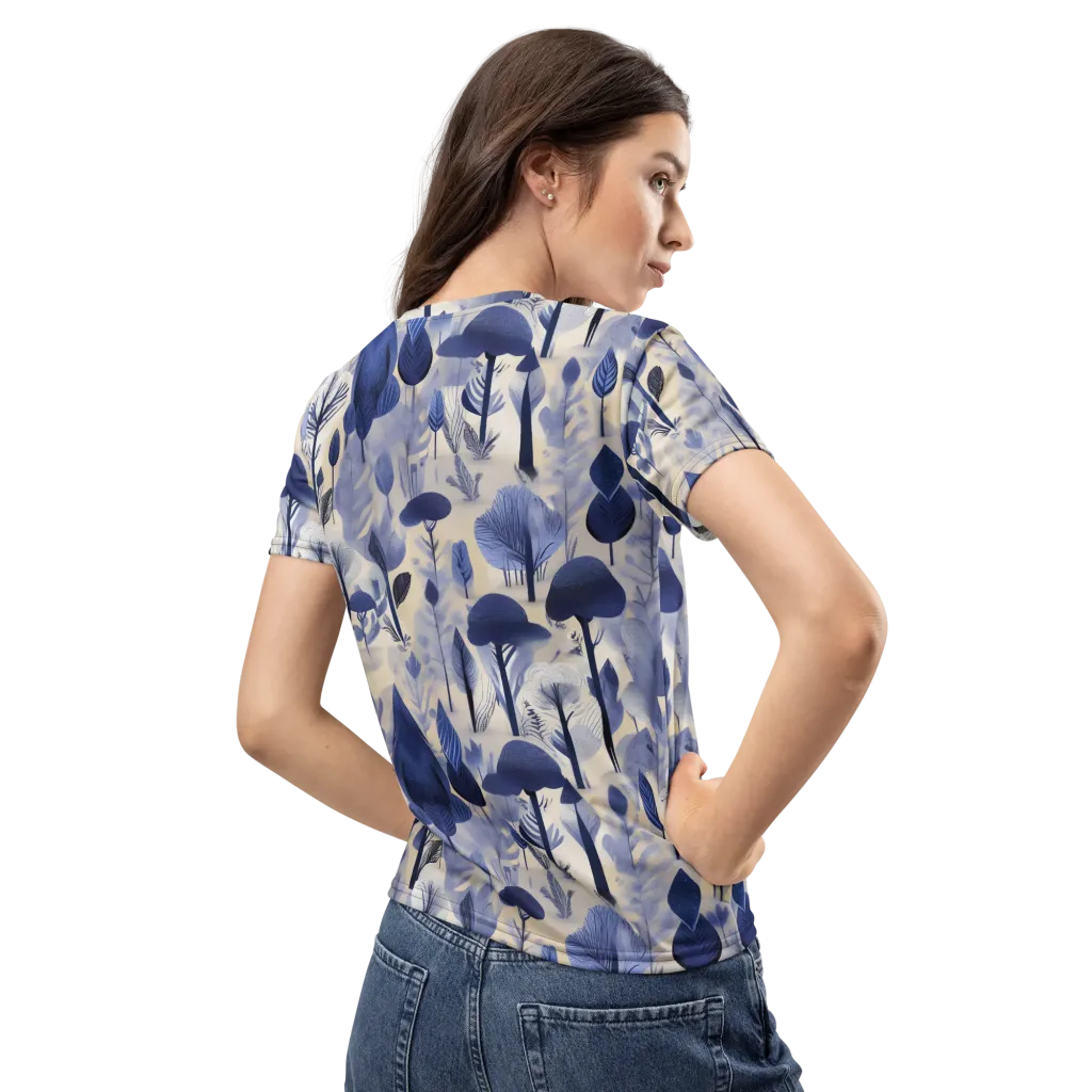 Bluewood Reverie on Women's Crew Neck T-Shirt — Back