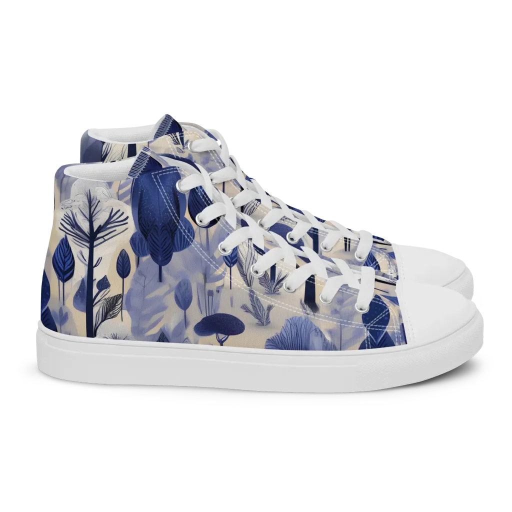 Bluewood Reverie on Women's High Top Canvas Shoes — Right