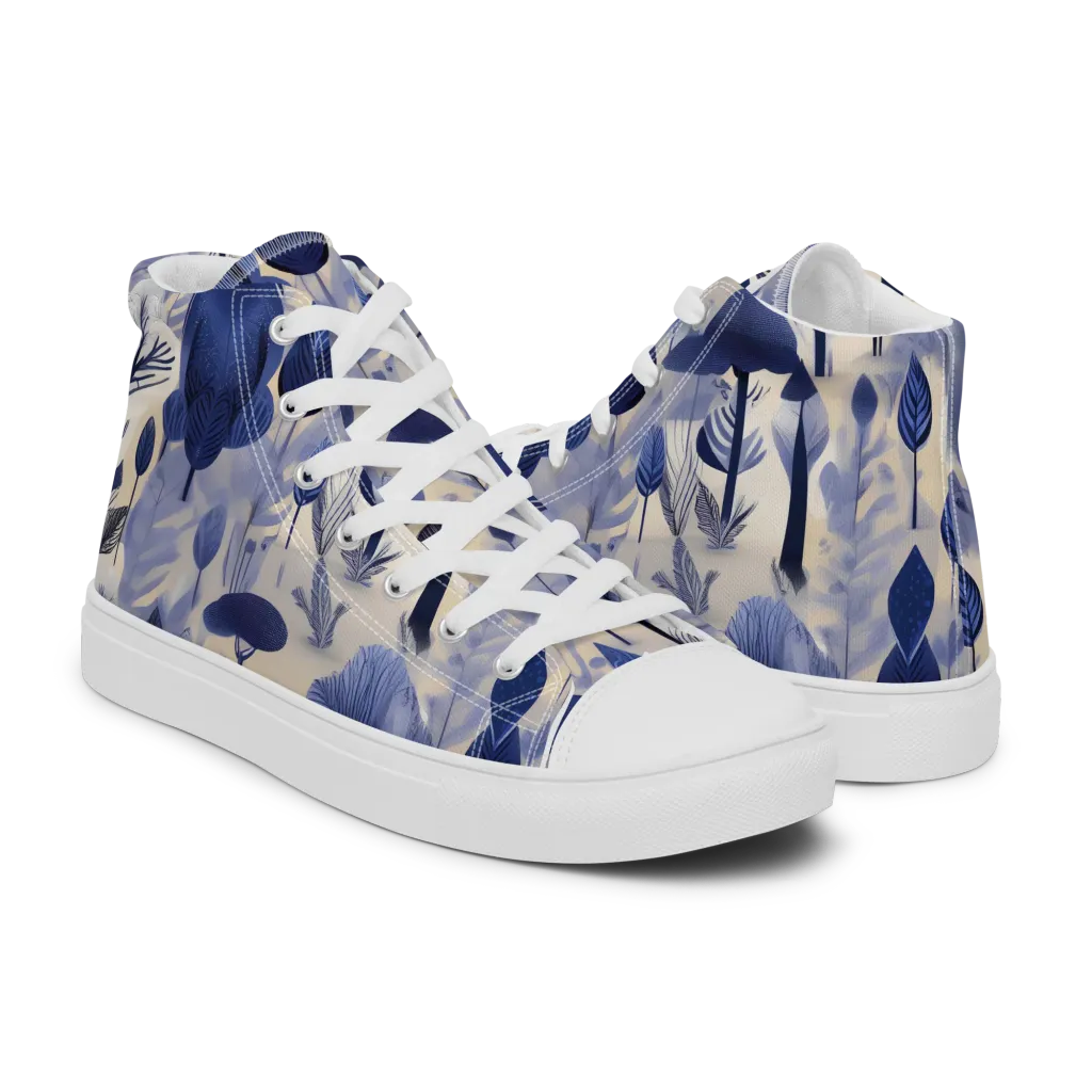 Bluewood Reverie on Women's High Top Canvas Shoes — Right
