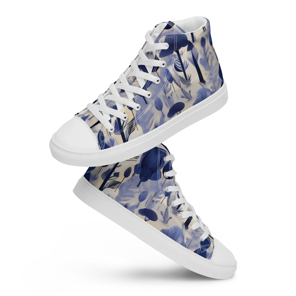 Bluewood Reverie on Women's High Top Canvas Shoes — Front