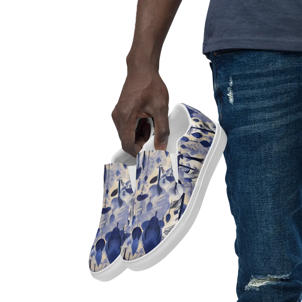 Bluewood Reverie on Men's Slip-On Canvas Shoes — Left Front