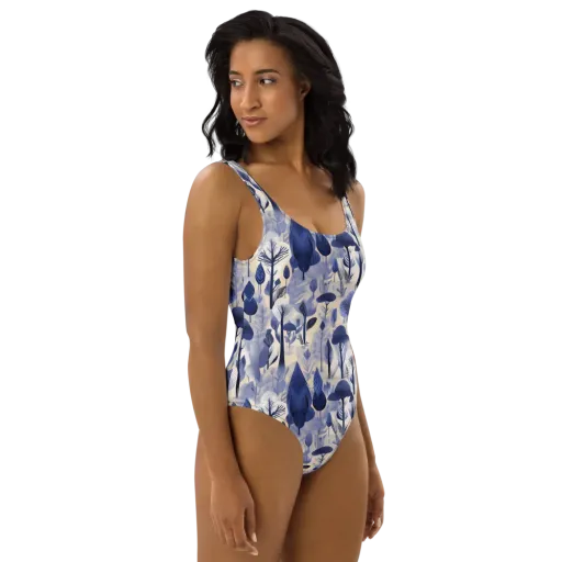 Bluewood Reverie on a One-Piece Swimsuit