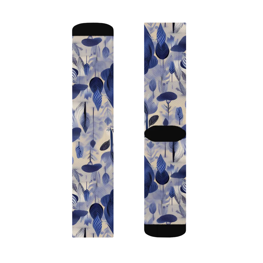 Bluewood Reverie on Socks — Left Sock