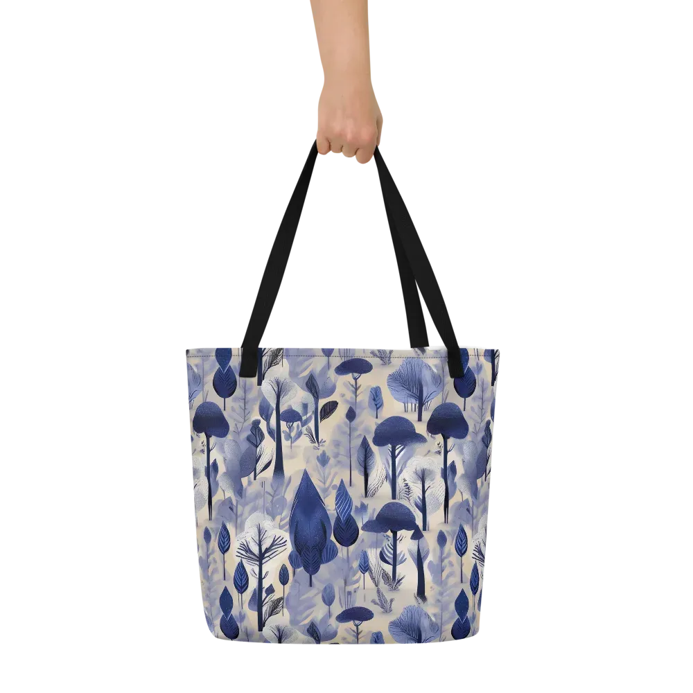 Bluewood Reverie on Large Tote Bag W/ Pocket — Front