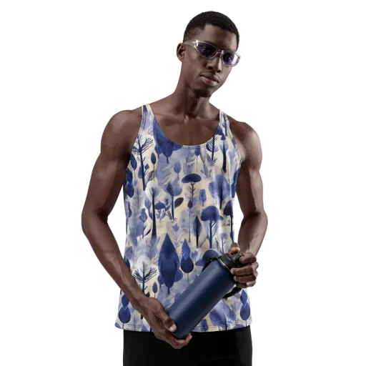 Bluewood Reverie on a Men's Tank Top