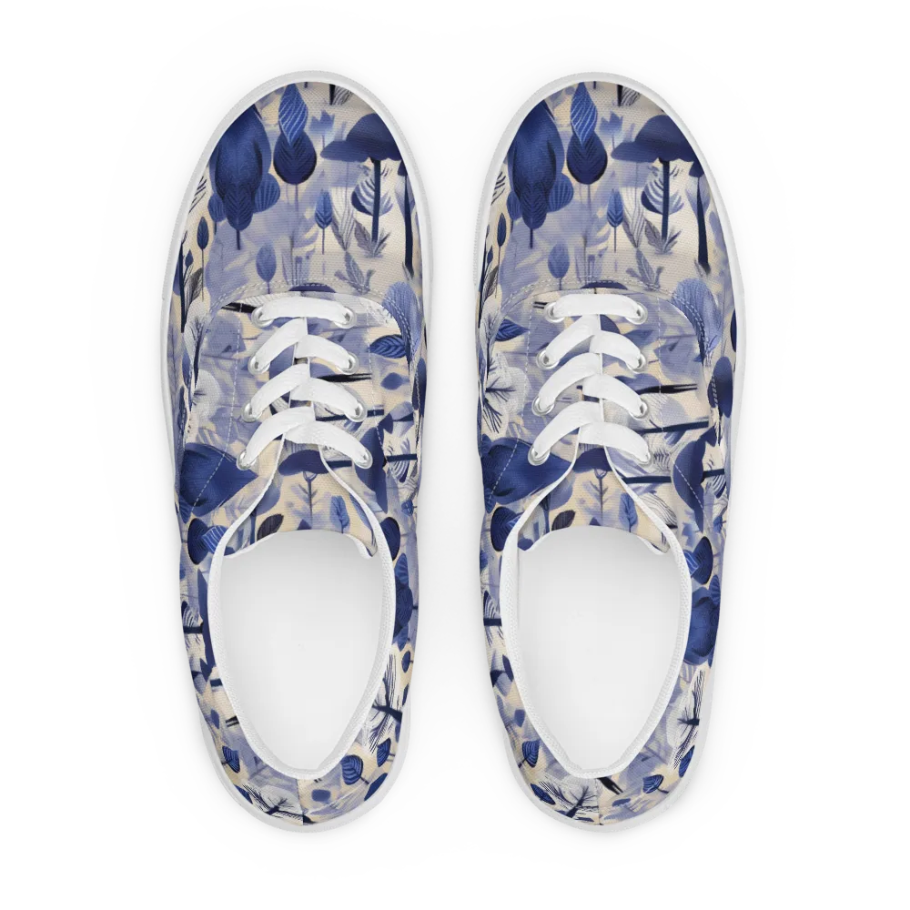 Bluewood Reverie on Men's Lace-Up Canvas Shoes — Front