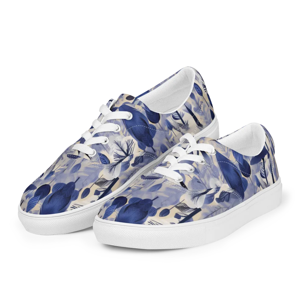 Bluewood Reverie on Men's Lace-Up Canvas Shoes — Left Front