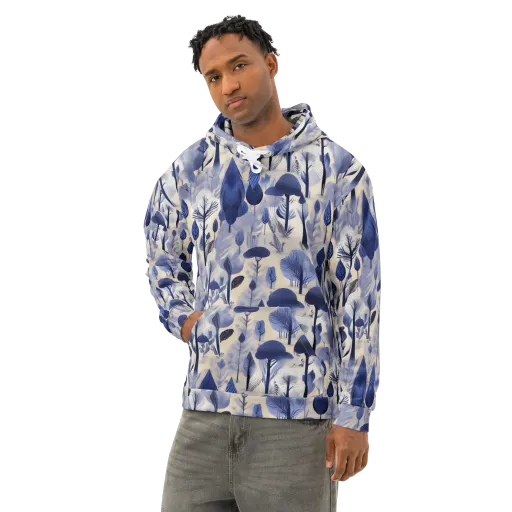Bluewood Reverie on a Cotton Hoodie