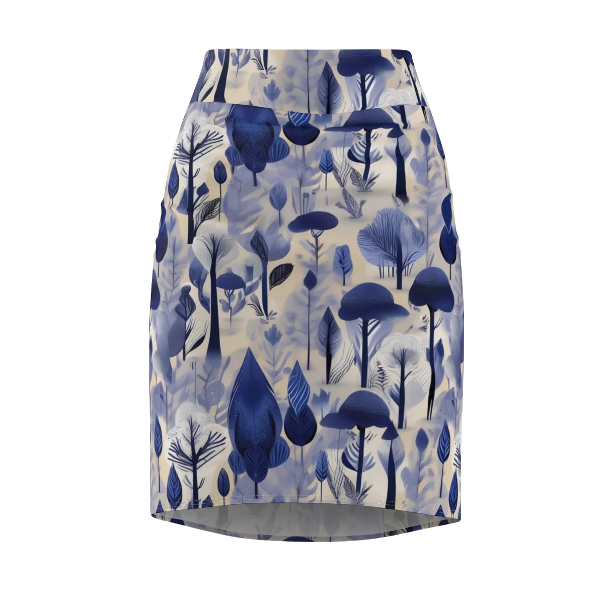 Bluewood Reverie on Pencil Skirt — Front