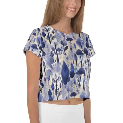 Bluewood Reverie on a Crop Tee