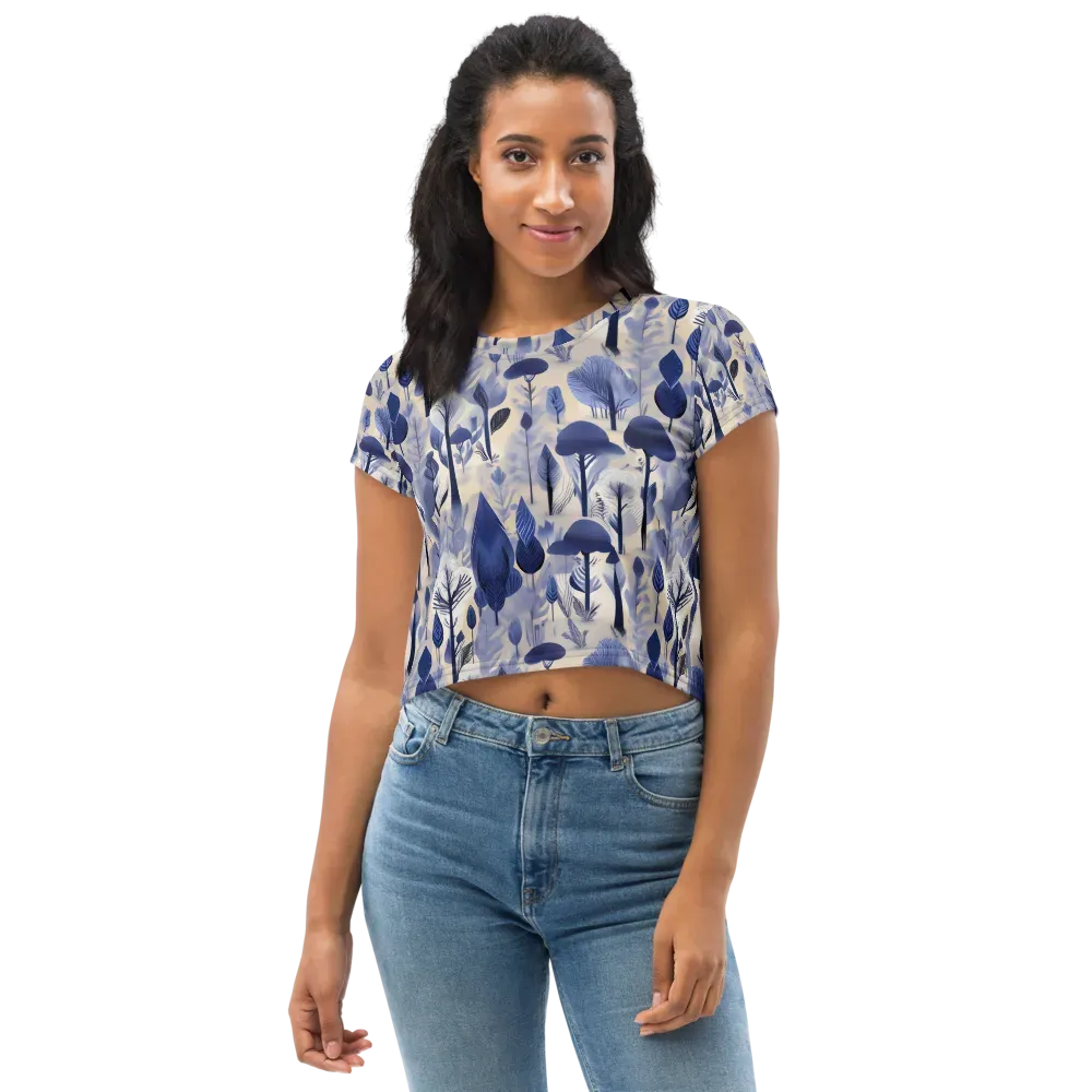 Bluewood Reverie on Crop Tee — Front